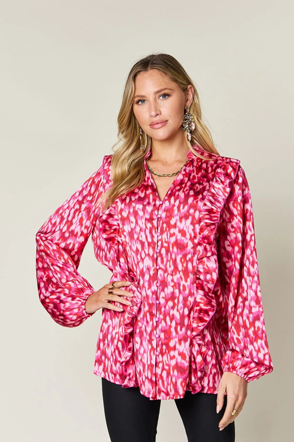 Printed shirt hem detail