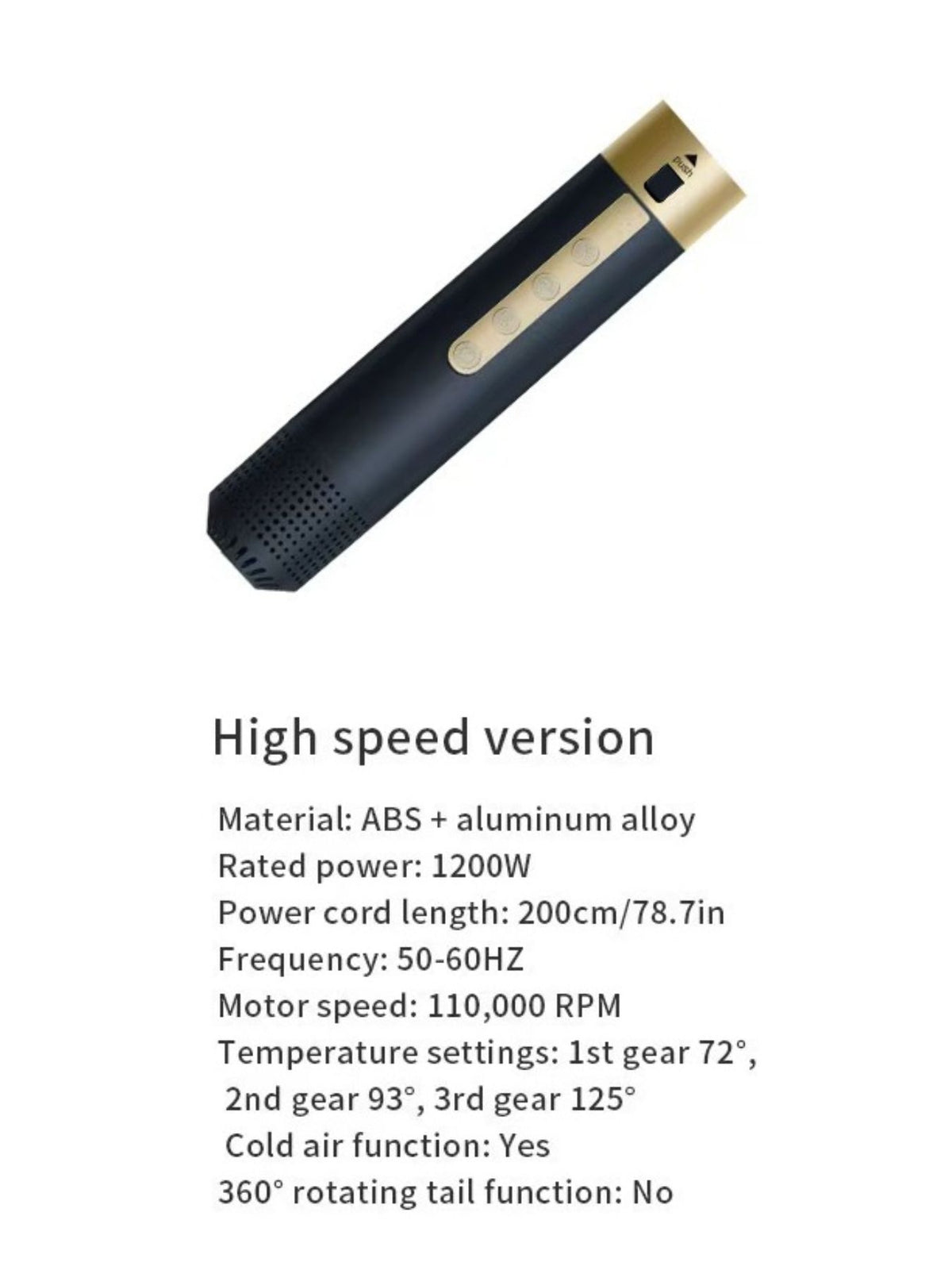 Hot air brush set in navy