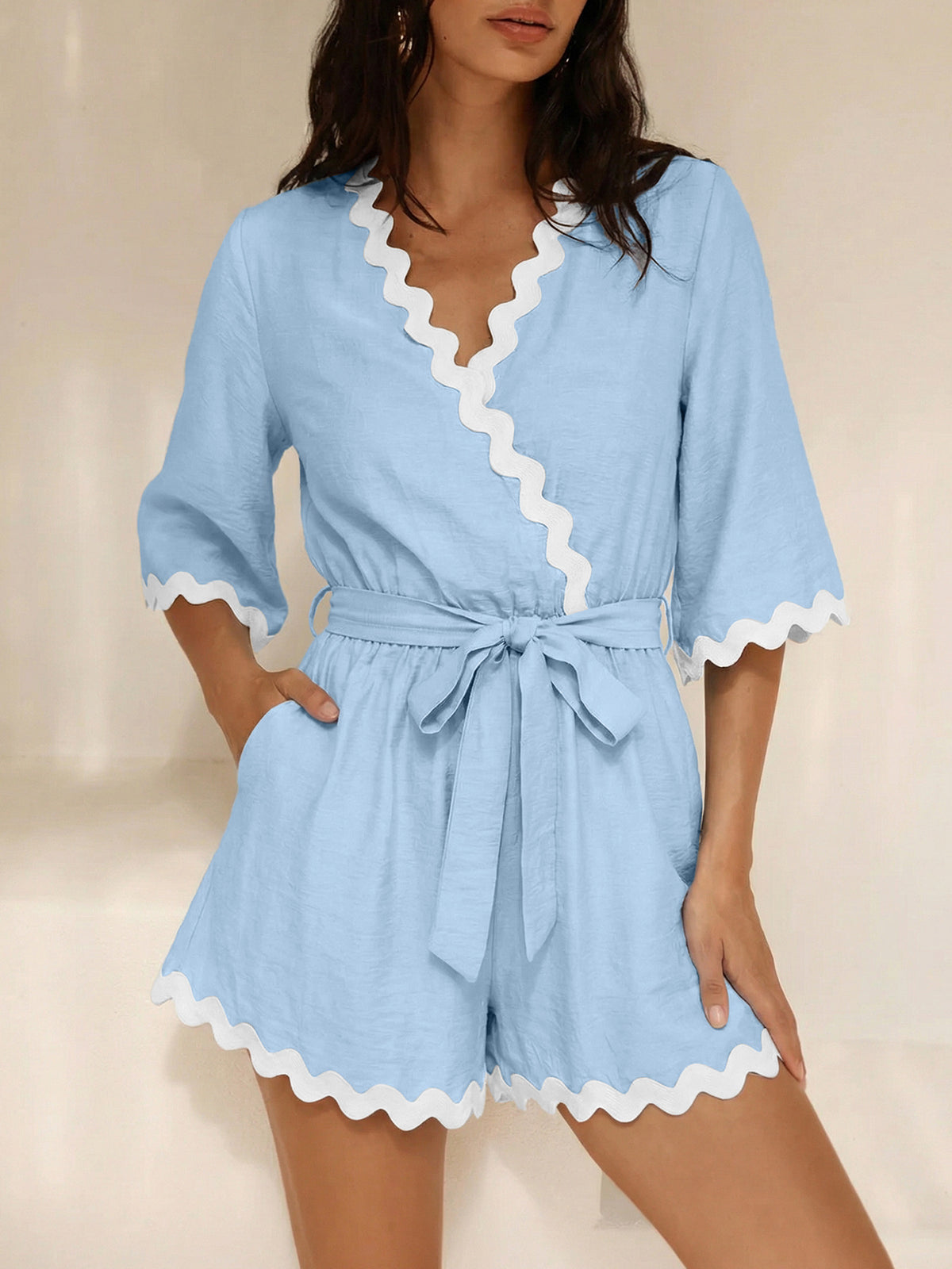 Wrap romper back view