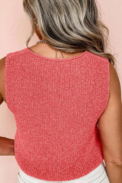 Double Tie V Neck Sweater Vest - Fashorio