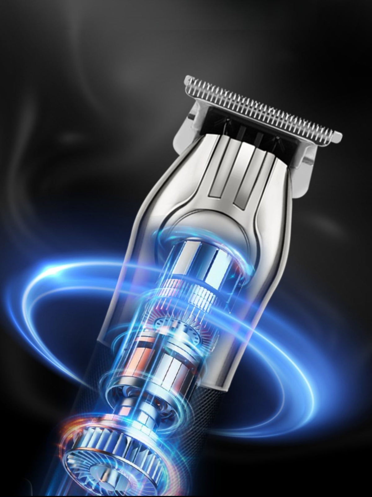 Silver hair clipper side view