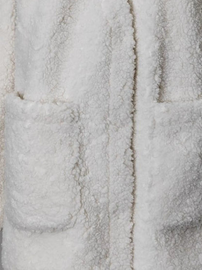 Fleece Button Up Long Sleeve Outerwear - Fashorio