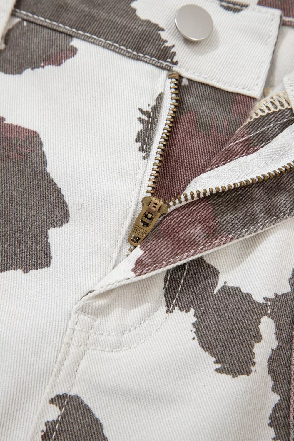 Cow Spot Print Multi Pocket Jeans, view 8