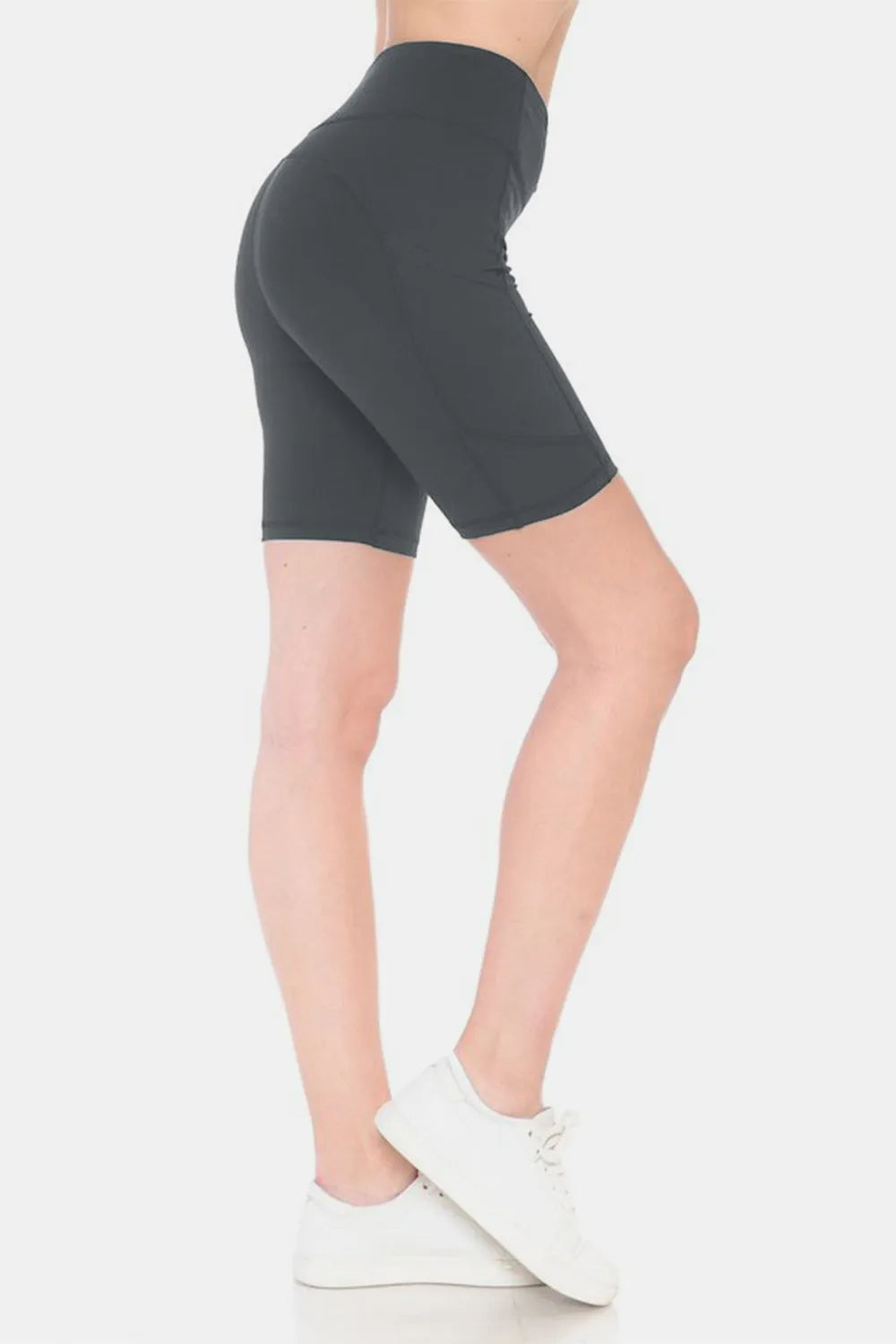 High Waist Active Shorts detail