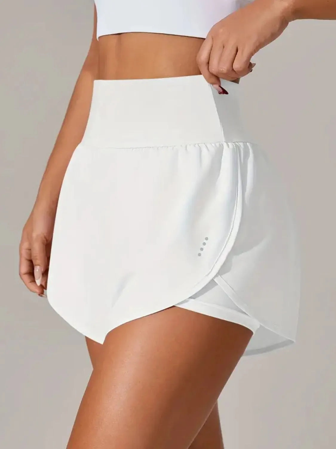 Pocketed High Waist Active Shorts - Fashorio
