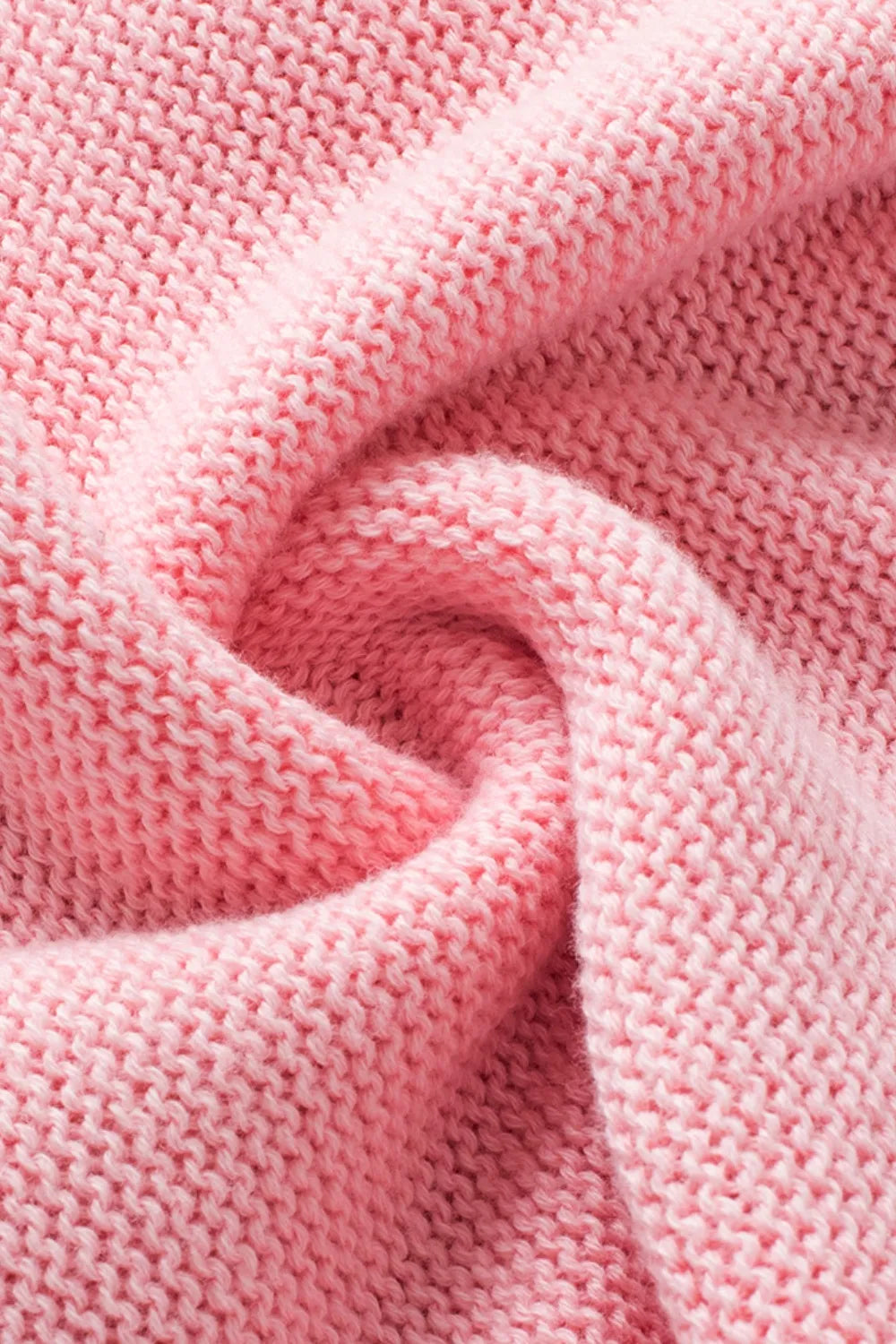 Crochet Flower Round Neck Sweater Vest in White and Dusty Pink view 11