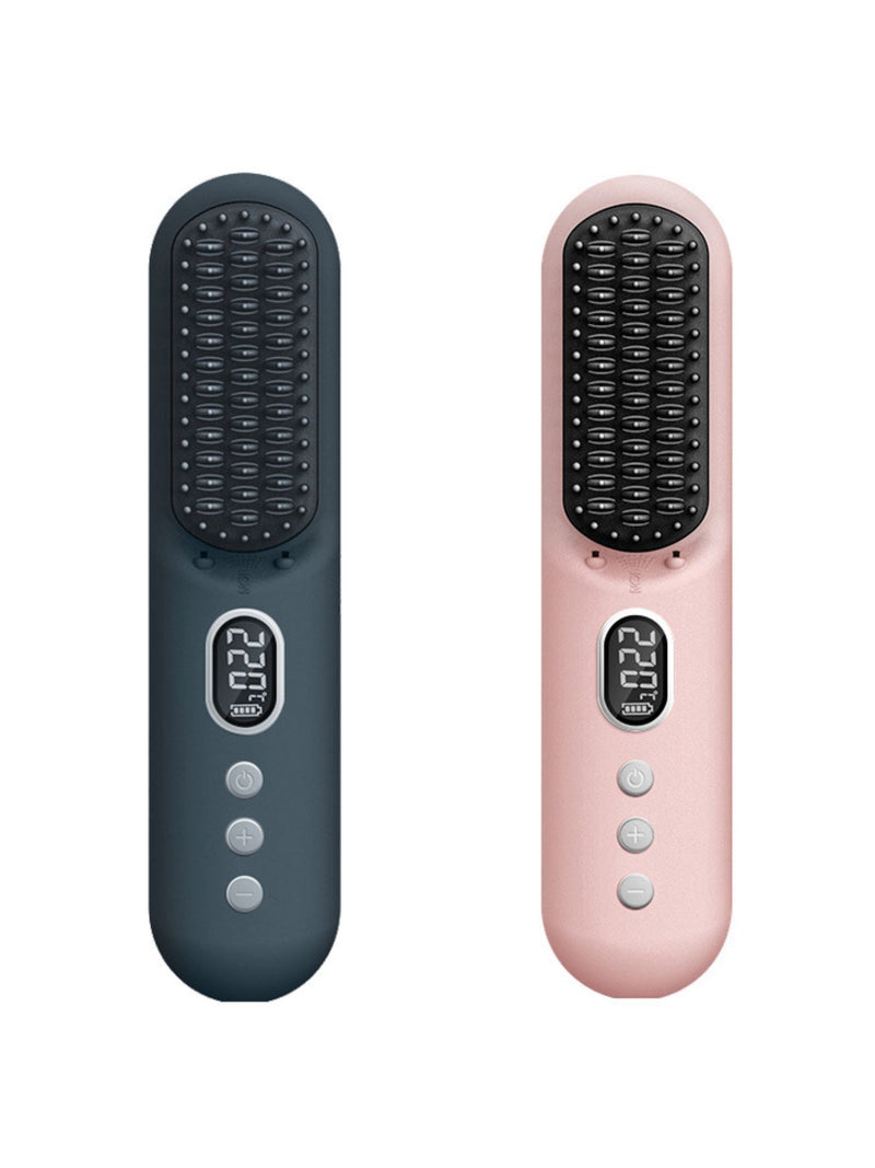 Dark gray straightening comb full view
