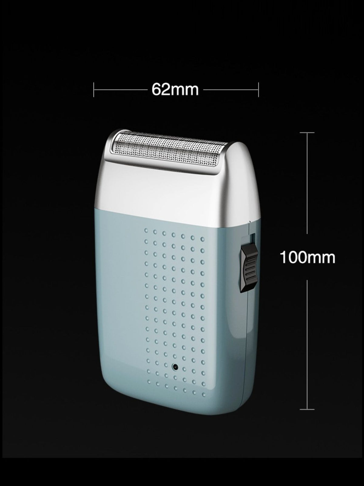 Portable shaver placed on a surface