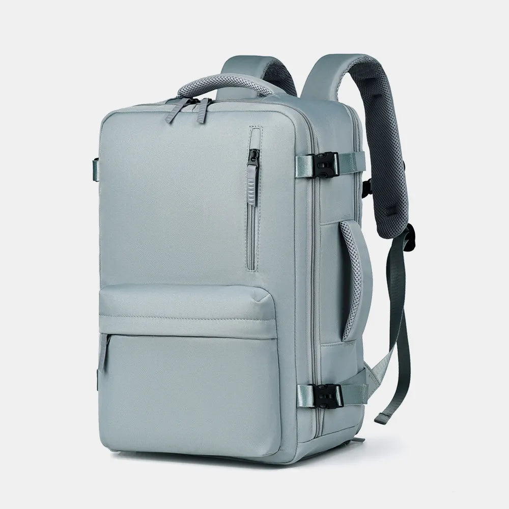 Oxford cloth backpack with side pockets interior compartment
