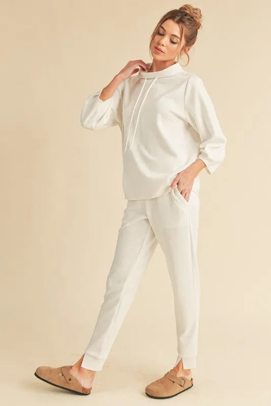 Aemi + Co Elastic Waist Joggers with Pockets - Fashorio