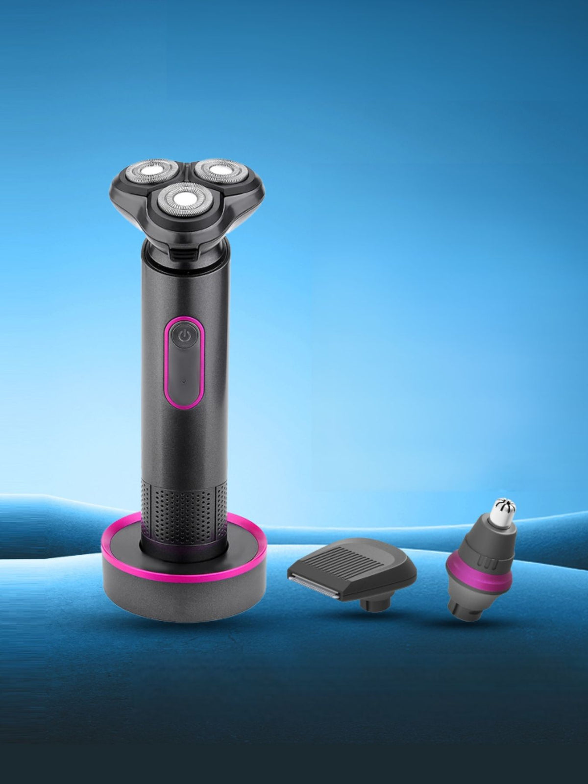 Rotary shaver front view