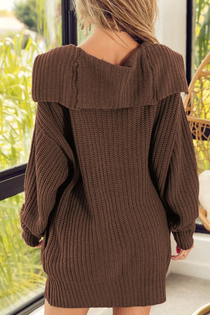 Button Down Collared Neck Cardigan - Fashorio