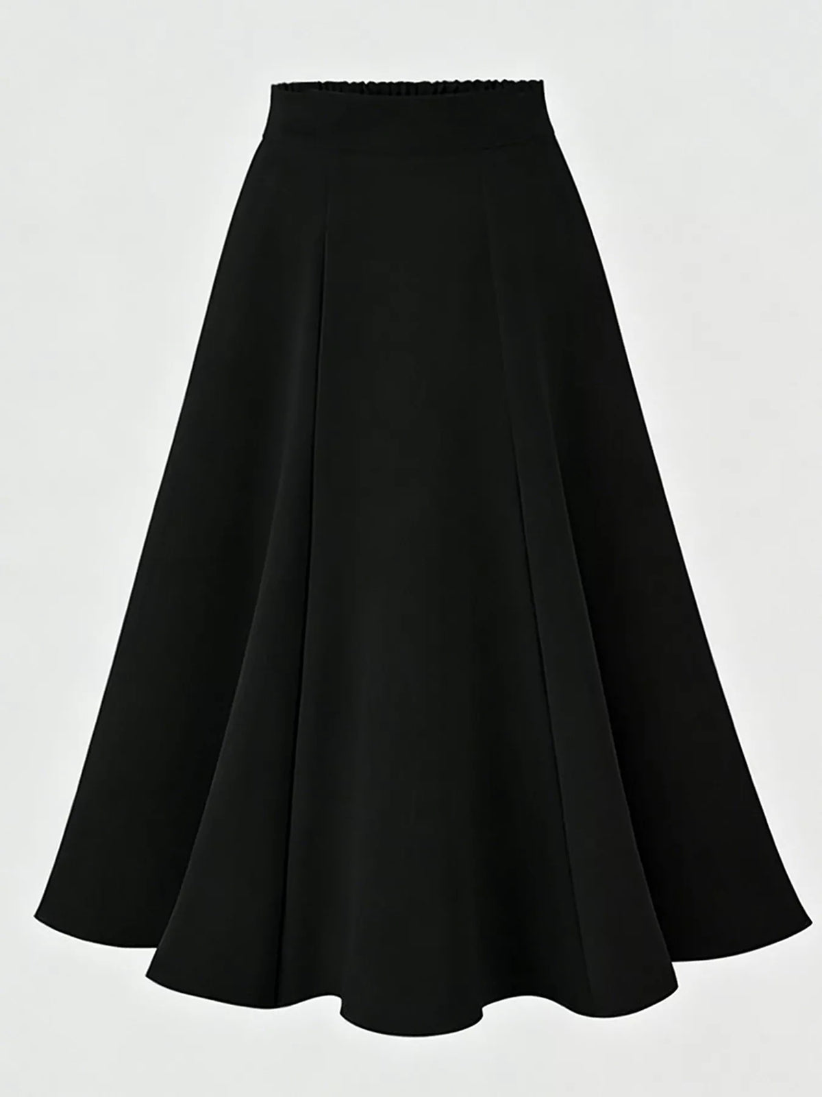 Detail of the skirt fabric drape and pleat fall