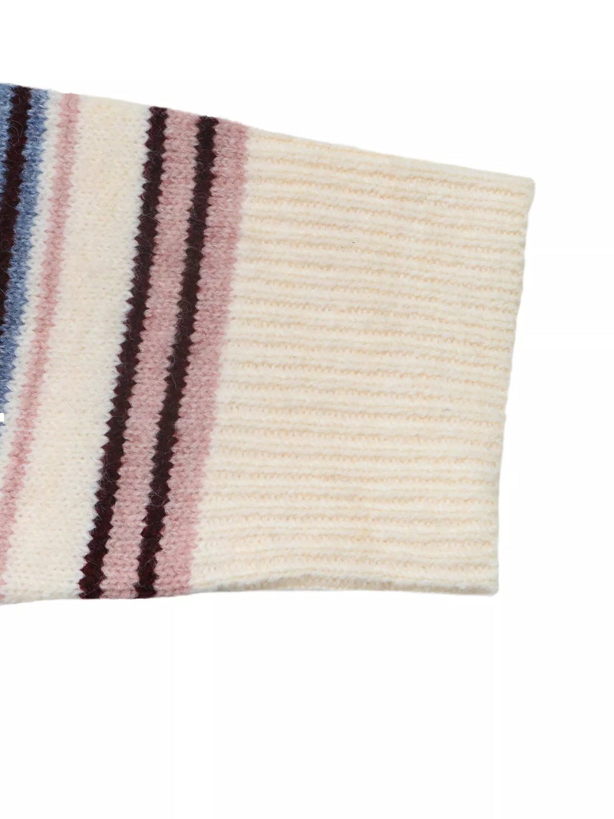 Striped Polo Collar Sweater in Pink view 8