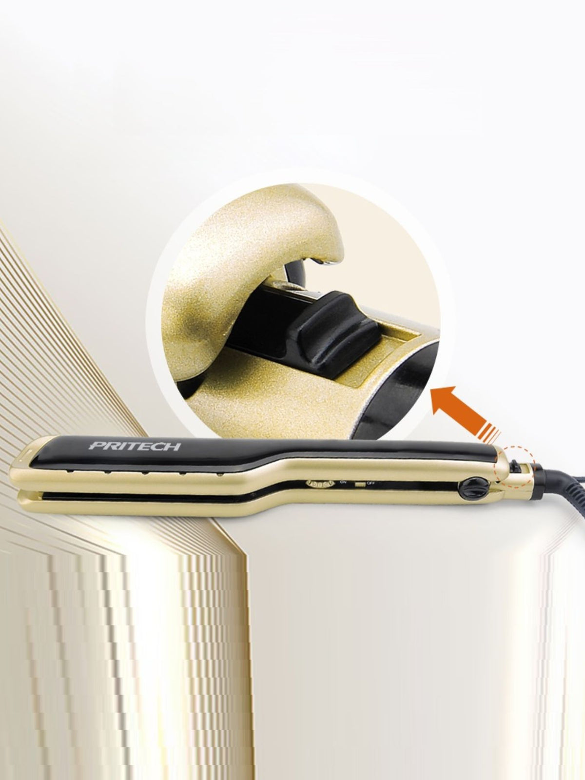 Rose gold hair straightener