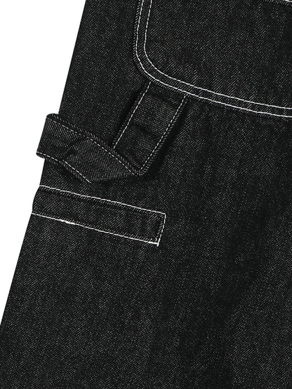 Men's Denim Shorts with Contrast Stitching - Fashorio