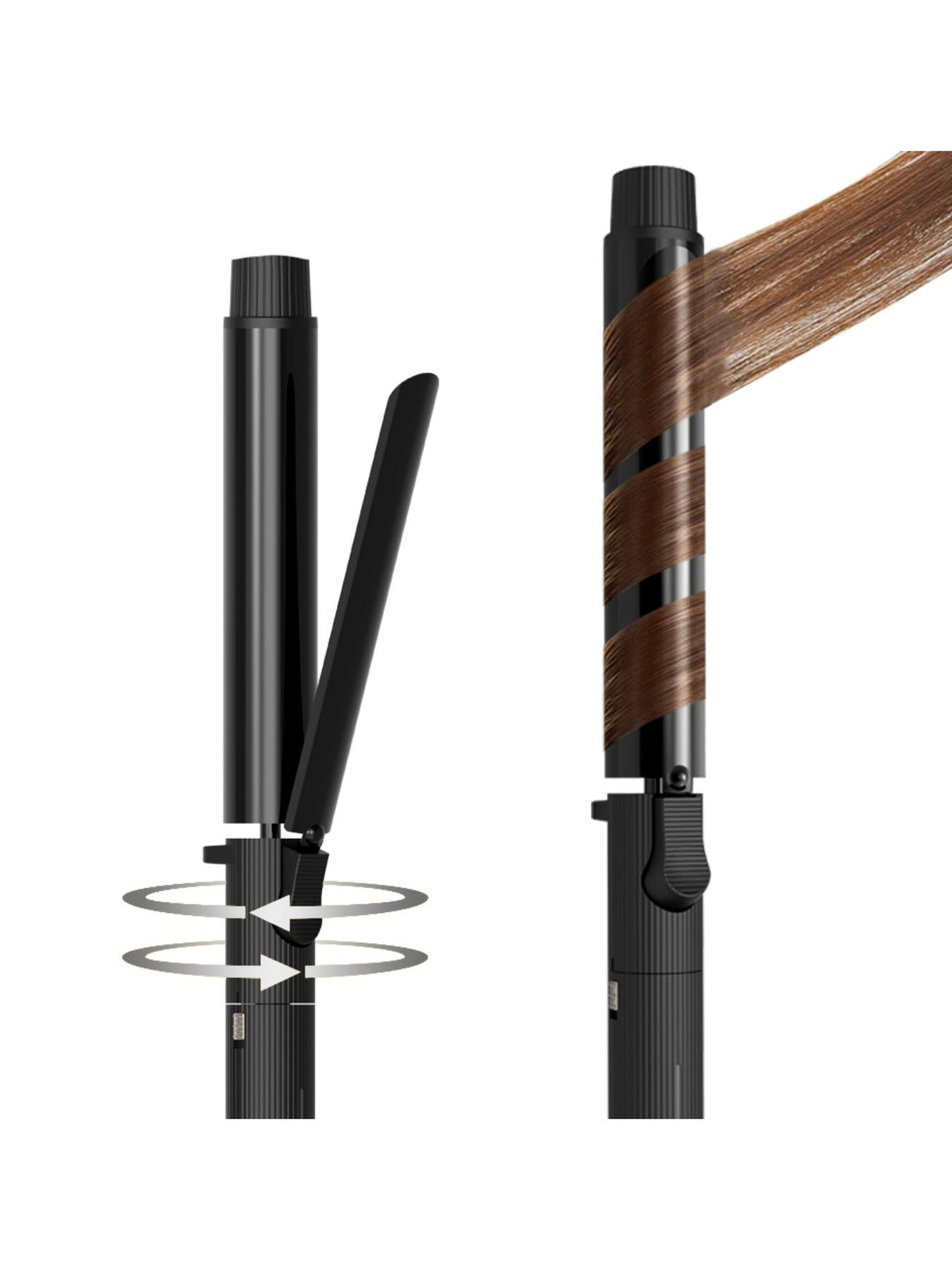 Curling iron size comparison chart