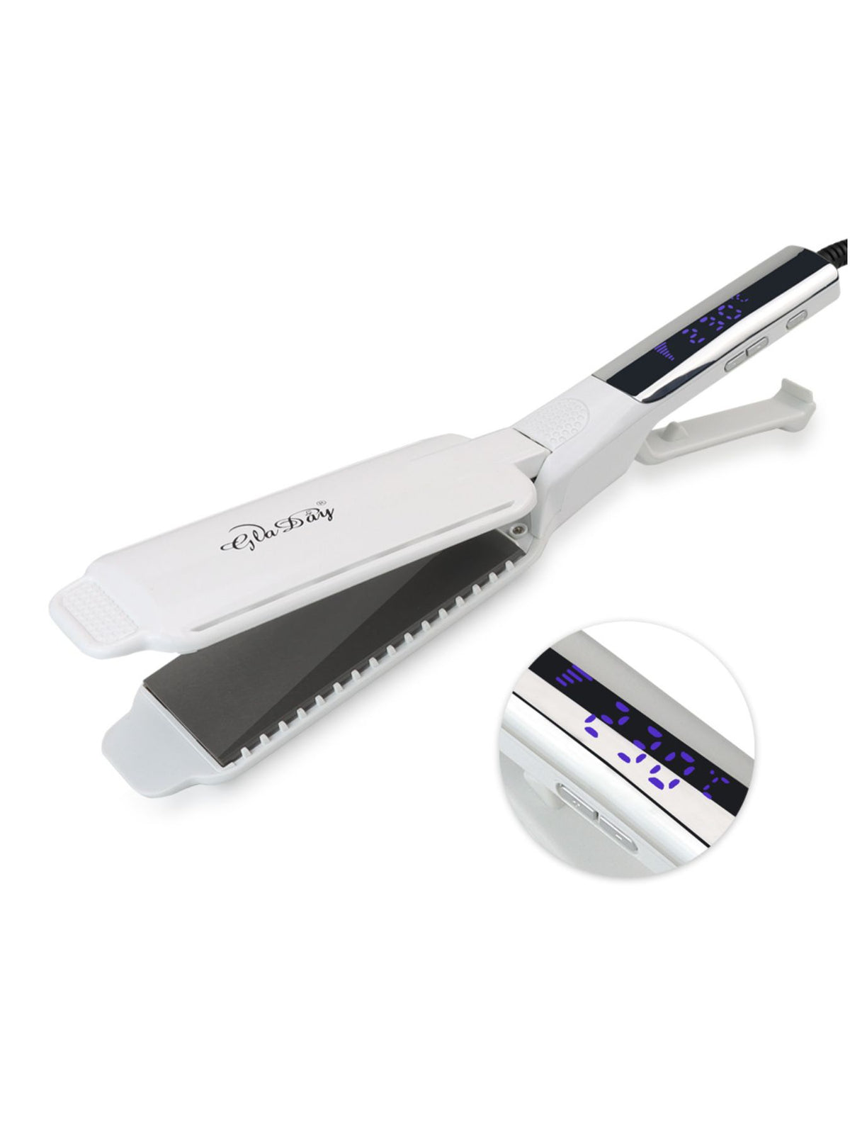 Ceramic tourmaline hair straightener packaged