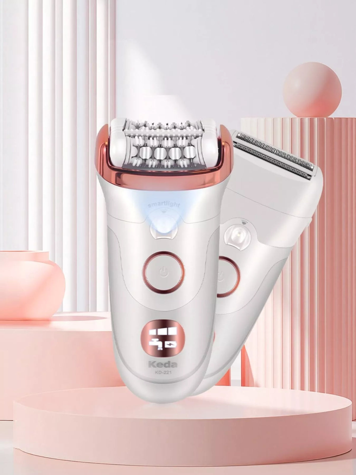 White rechargeable waterproof epilator