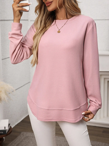 Long Sleeve Round Neck T-Shirt - Fashorio