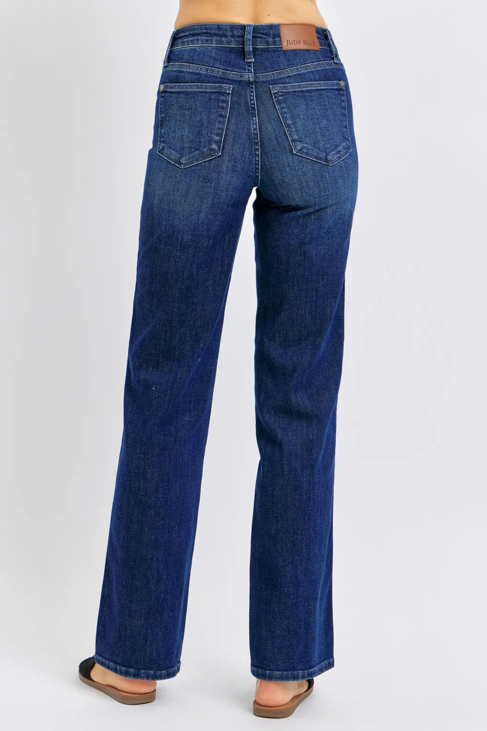 Judy Blue Full Size Tummy Control Straight Jeans Plus Size - Fashorio