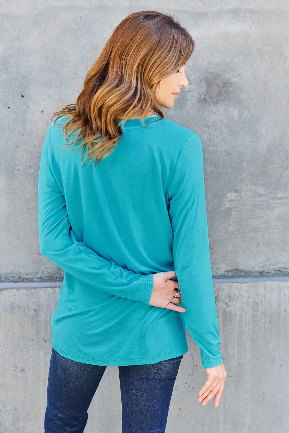 Basic Bae V Neck Long Sleeve Top, view 27