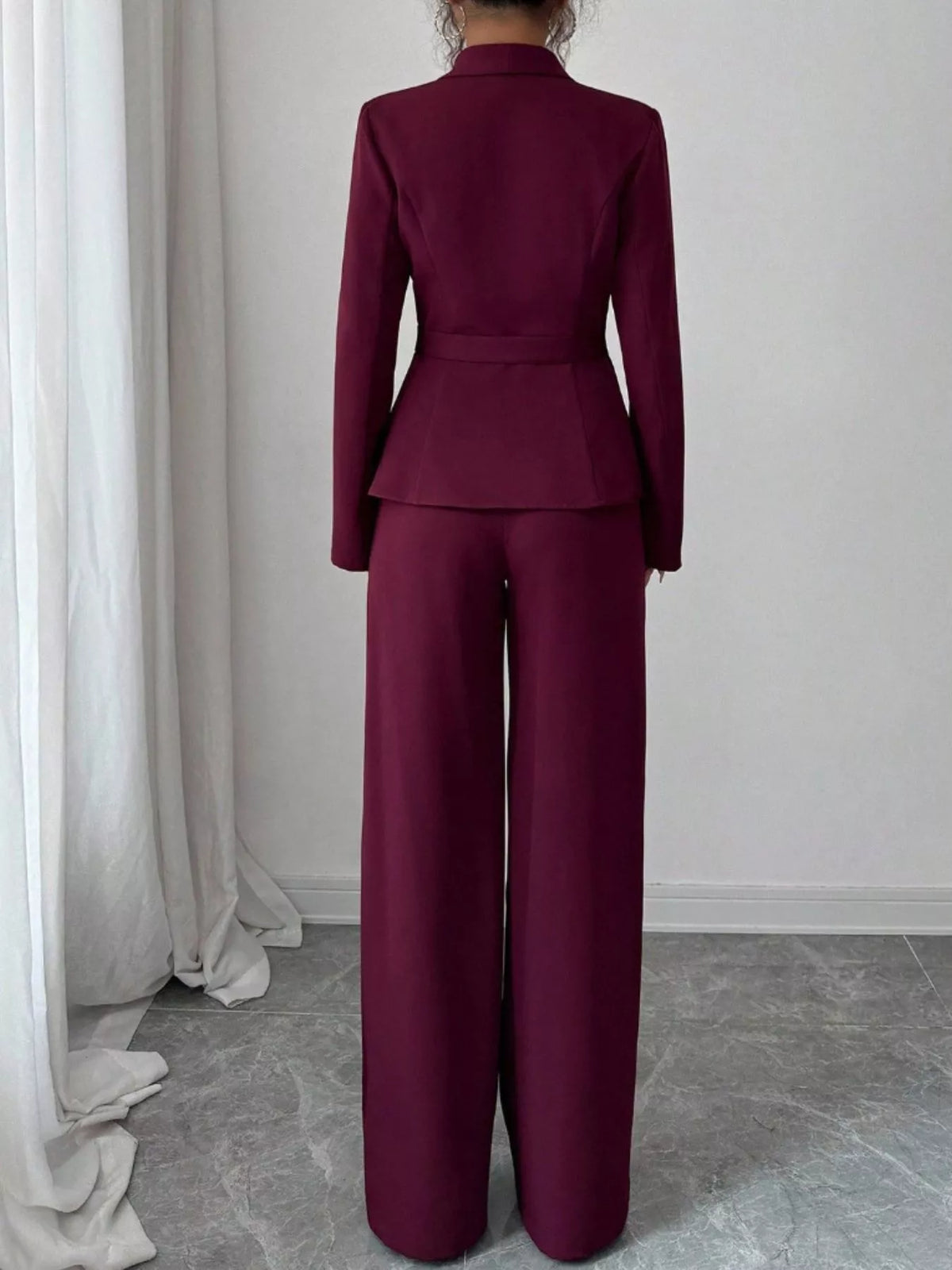 One Button Blazer and Pants Set, view 33