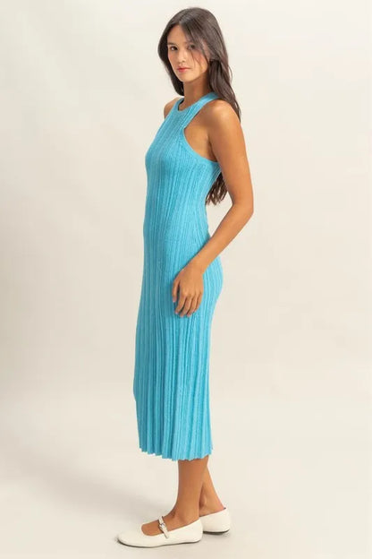 HYFVE Round Neck Bodycon Ribbed Knit Dress - Fashorio