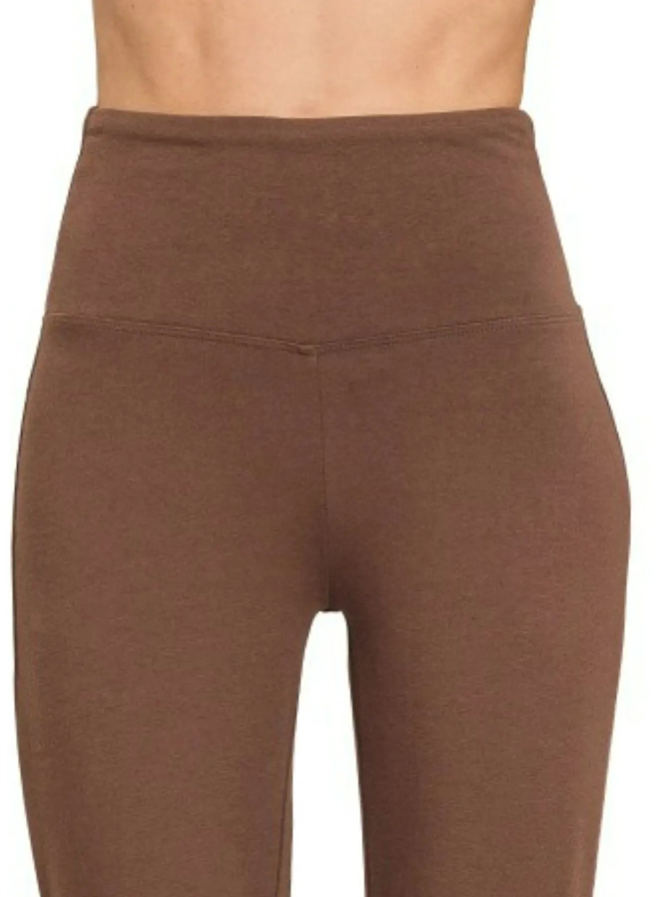Zenana Wide Waistband Yoga Flare Pants - Fashorio