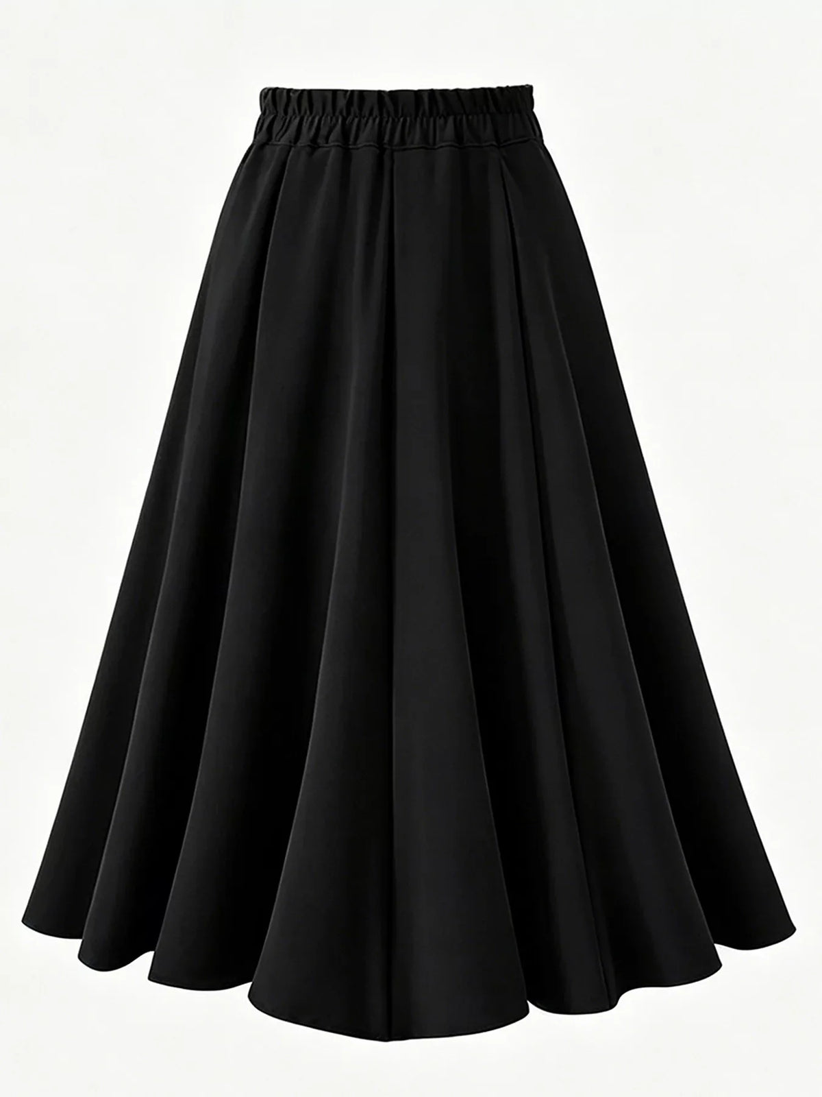 A line midi skirt shown from the waist down
