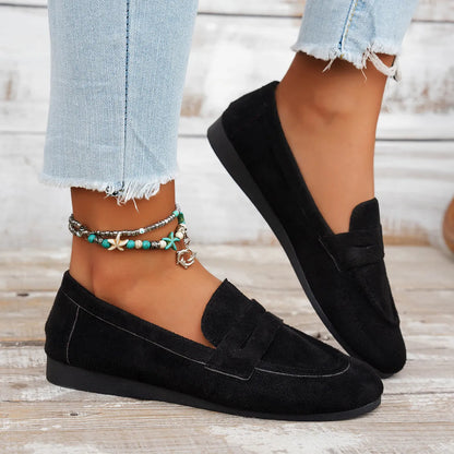 Round Toe Slip-Ons - Fashorio