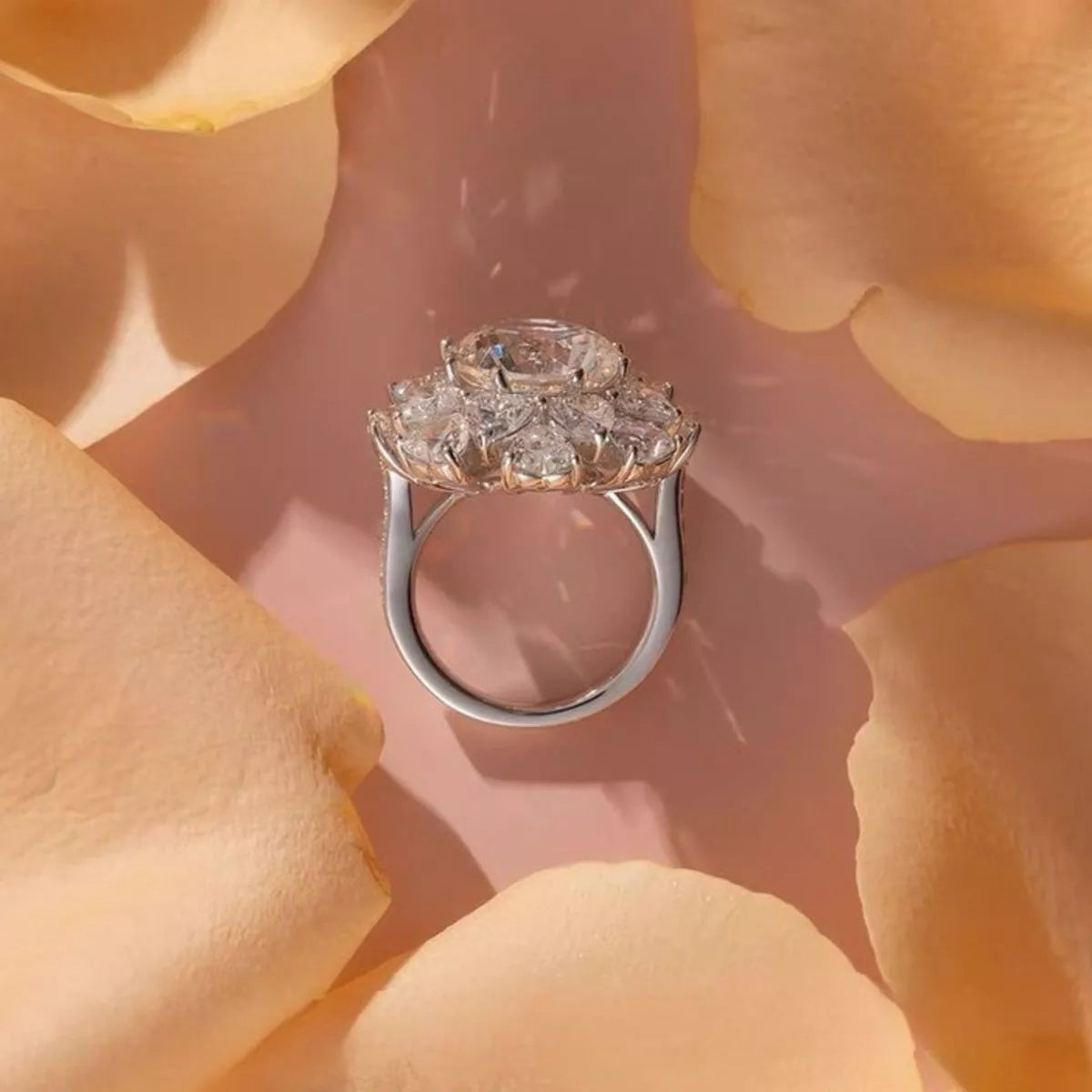 Side profile of the sterling silver ring band