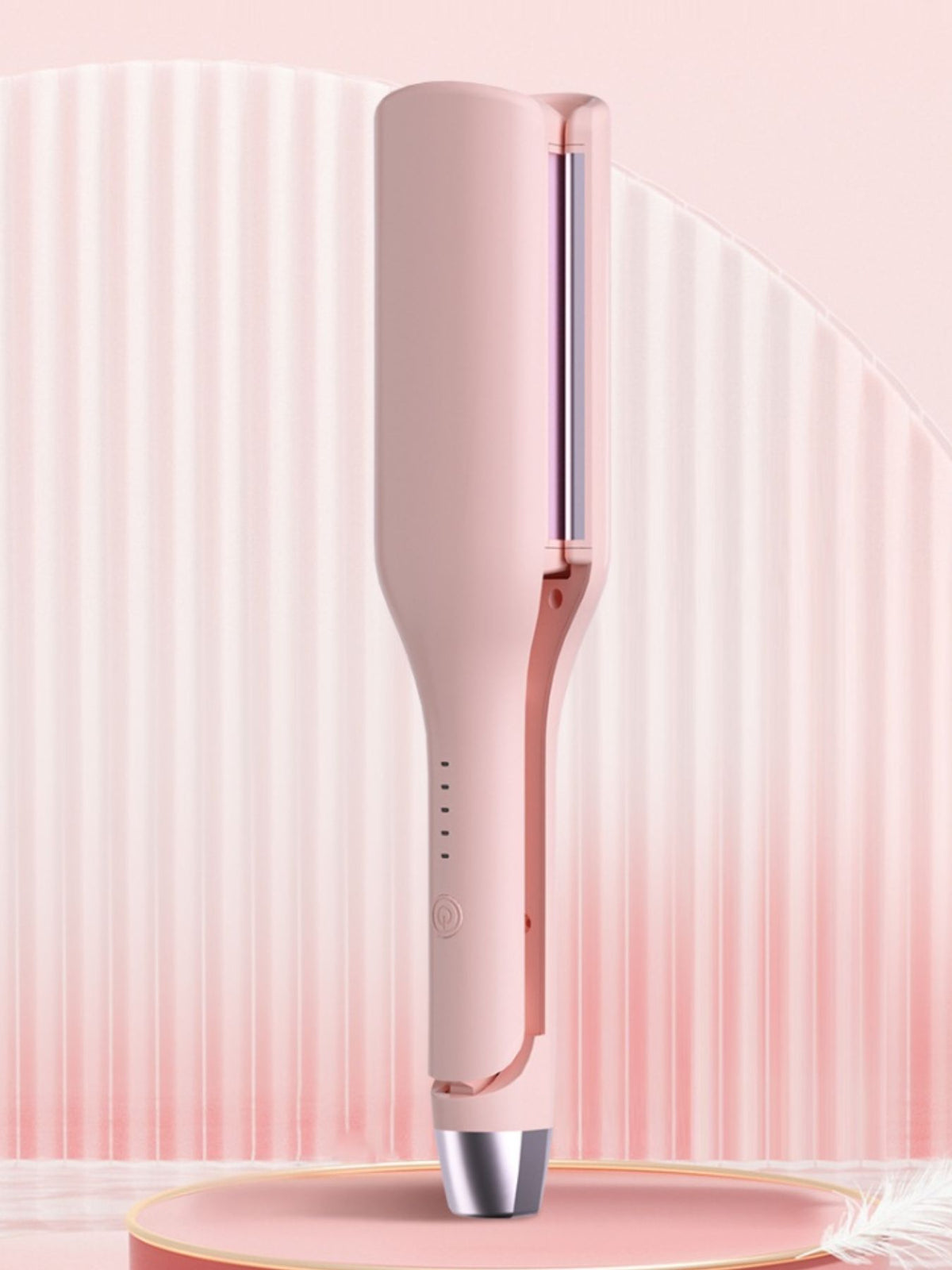 Rotating ceramic curling iron in pastel