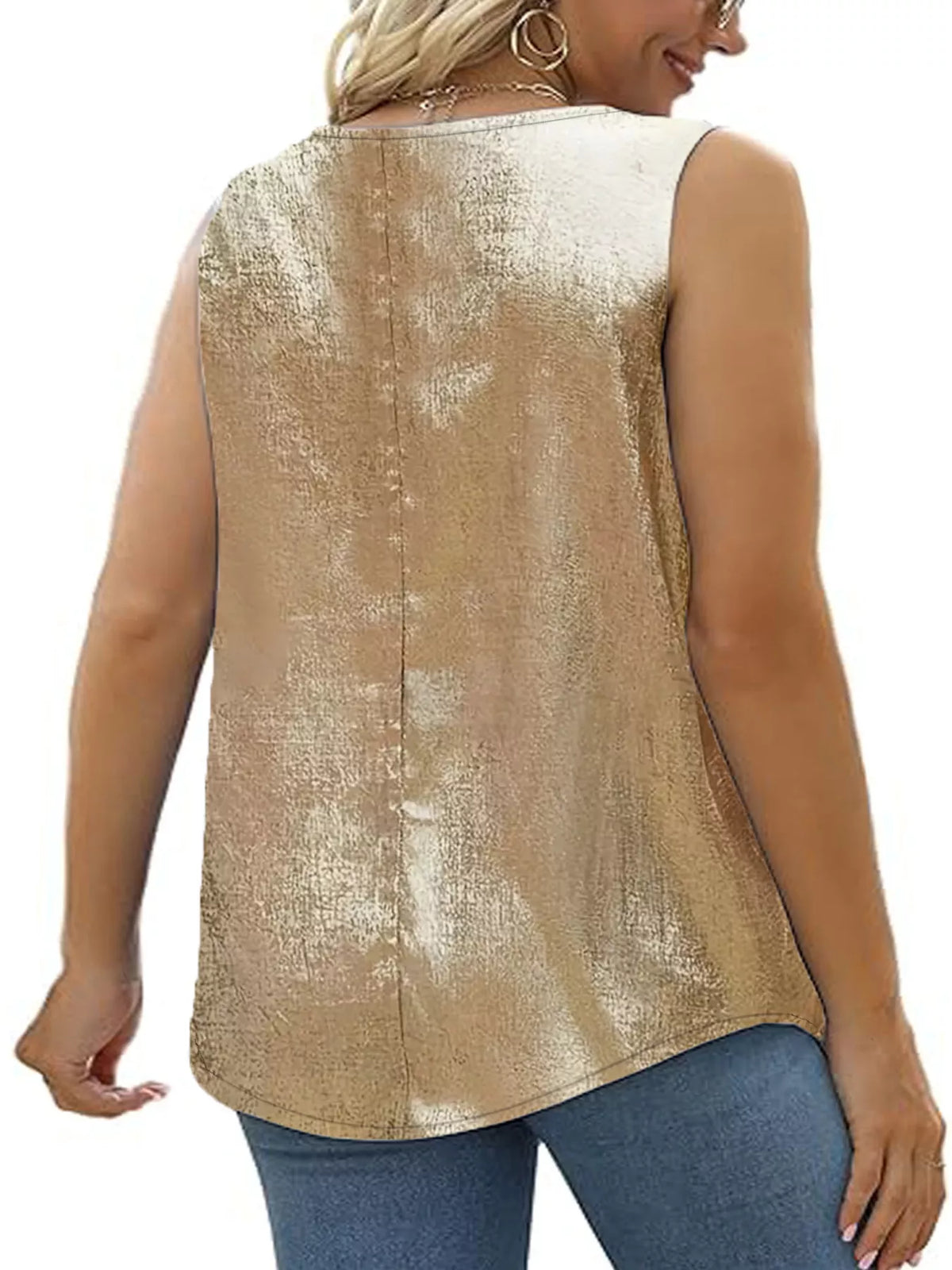 Pleated tank top back view