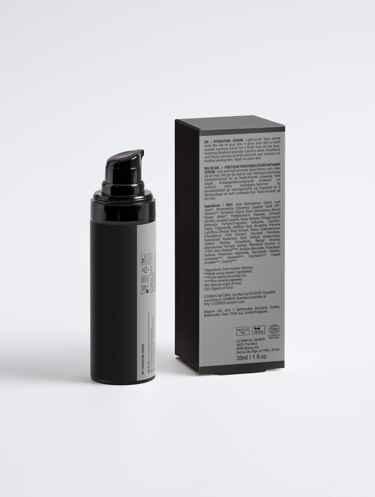 Hydrating face serum with dropper