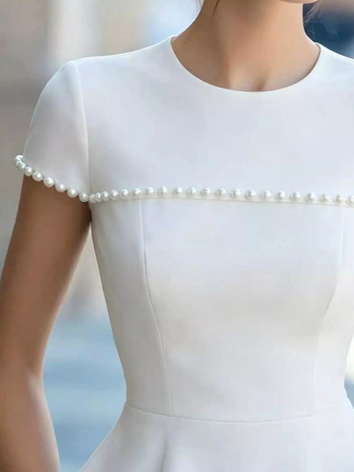 Full length styling shot of the peplum tee