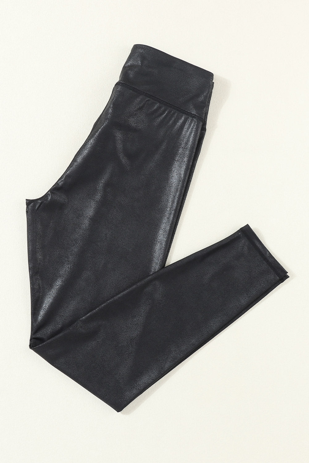 Cross front high waistband detail on black leggings