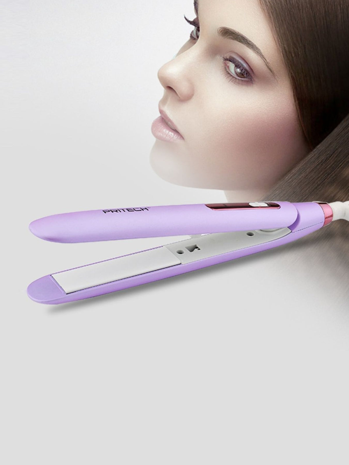 Straightener styling smooth hair