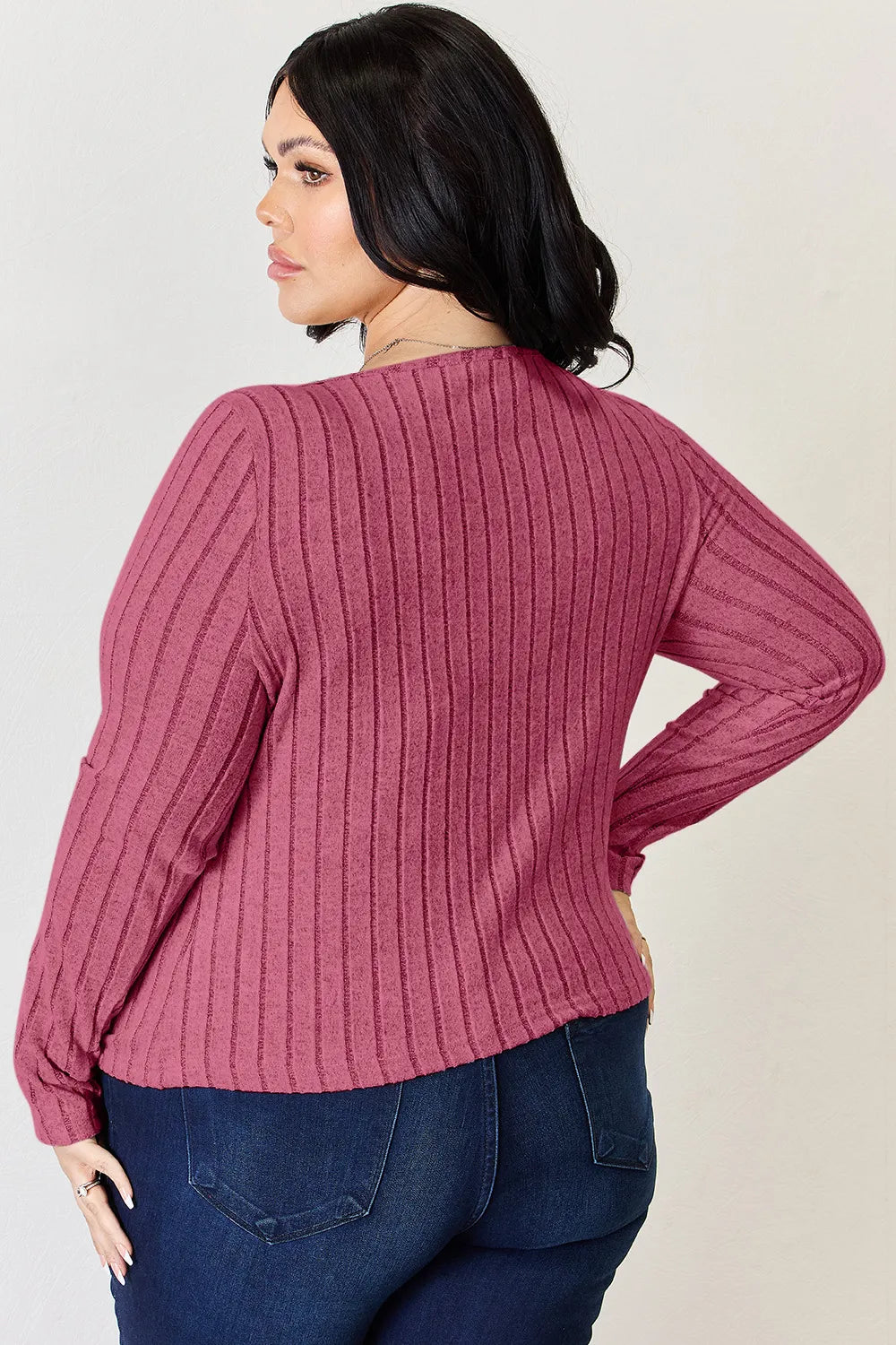 Basic Bae Ribbed Long Sleeve Top, view 34