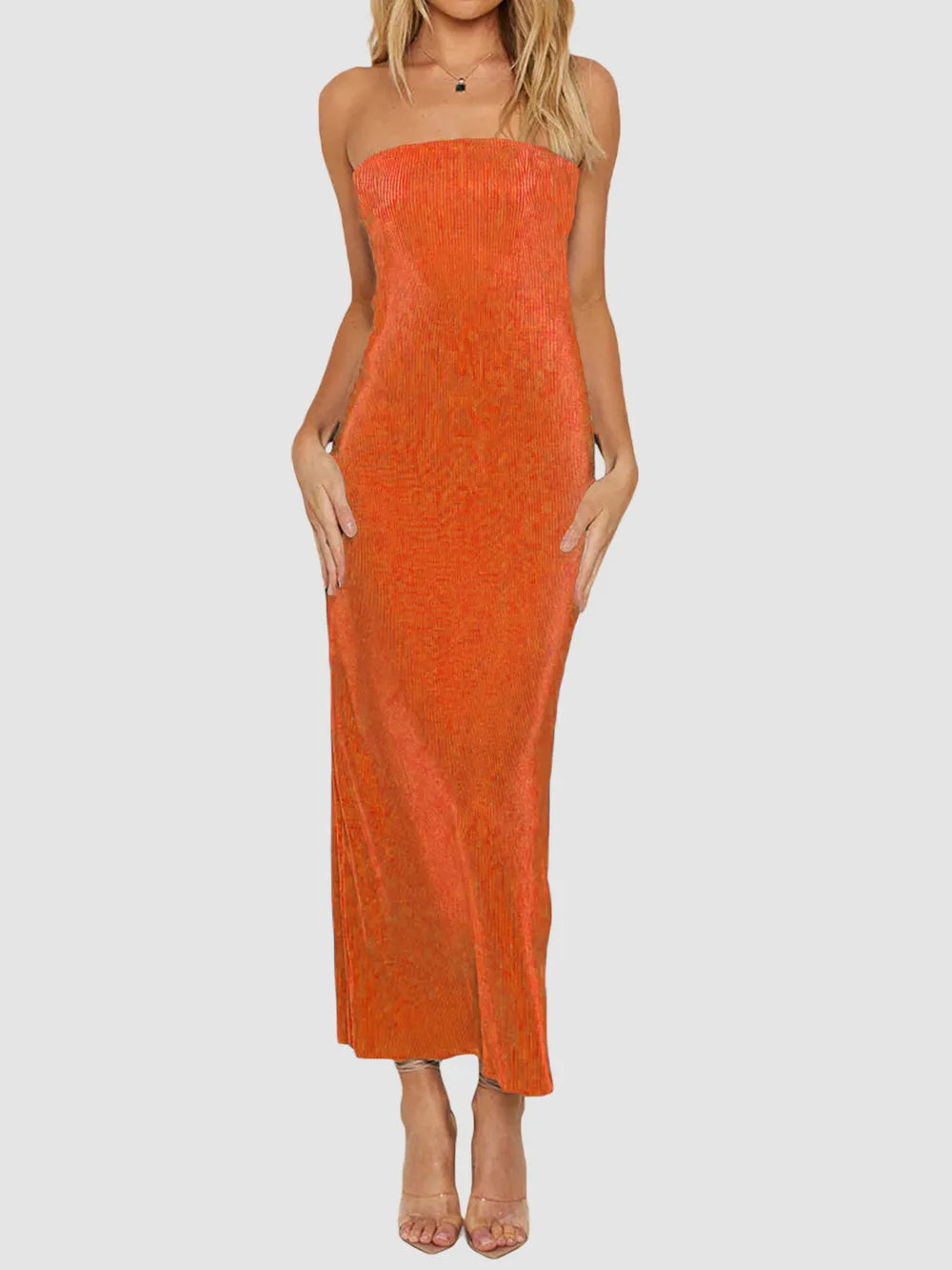 Maxi dress waist and back lacing detail