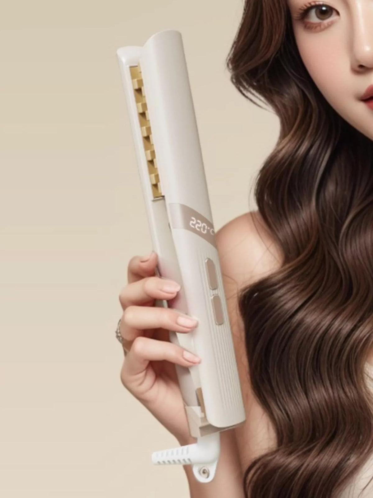 Blush pink curling iron