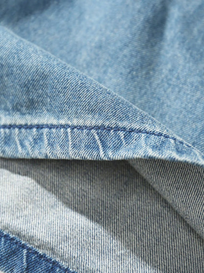 Men's Plus Size Drawstring Denim Shorts - Fashorio