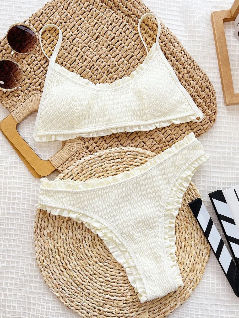 Spaghetti strap bikini set back view
