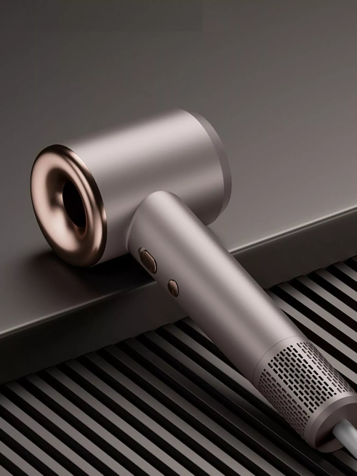 Hair dryer side profile view