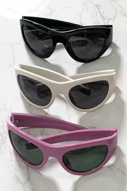 Polycarbonate Frame Cat-Eye Sunglasses - Fashorio