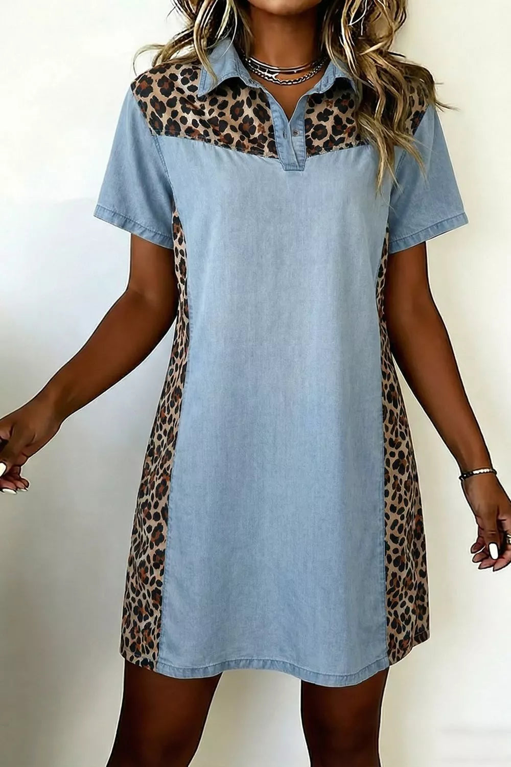 Short sleeve dress shown from the side