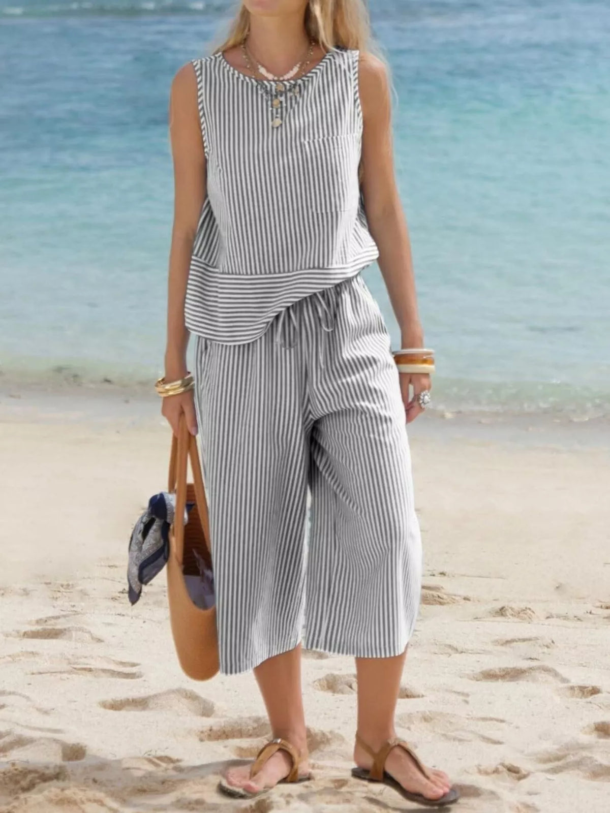 Striped set relaxed summer styling