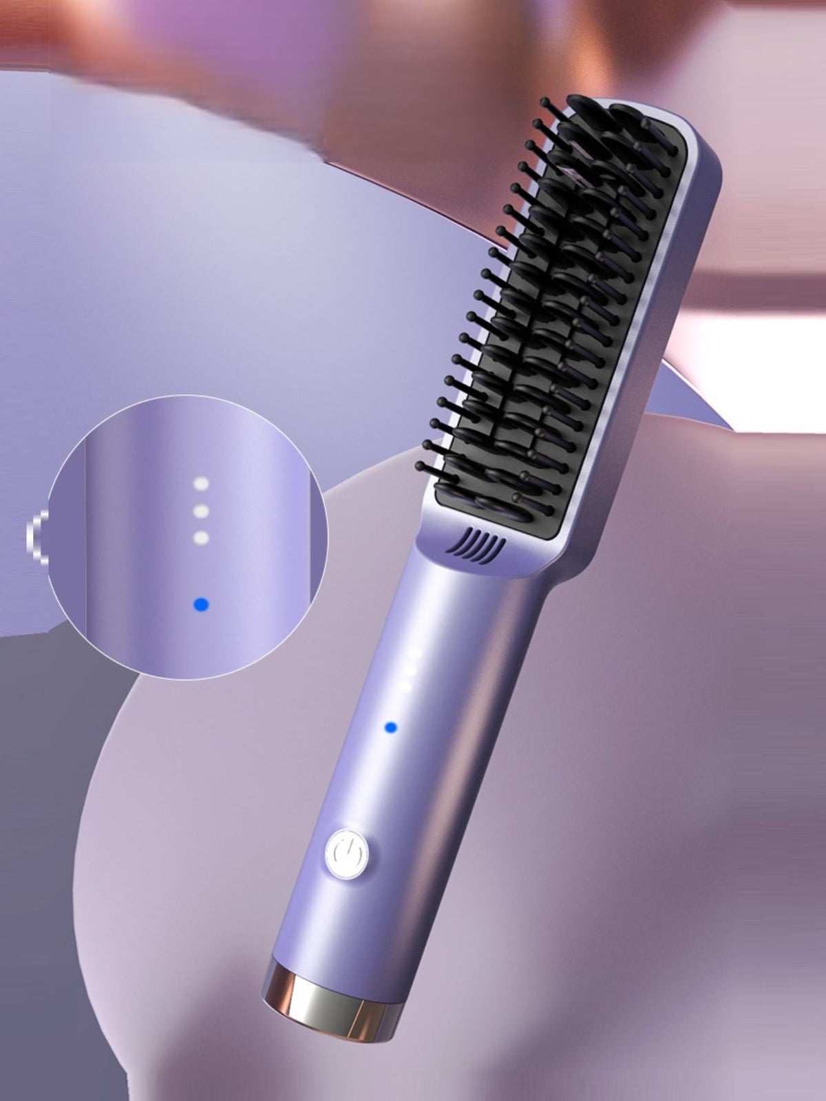 Straightening comb in blue