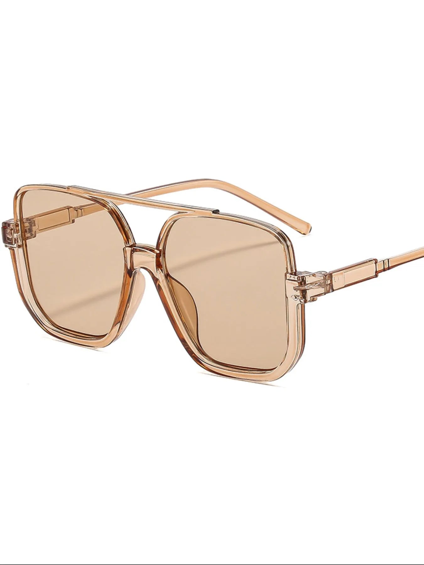 Oversized Square Frame Fashion Sunglasses styleF One Size - Fashorio