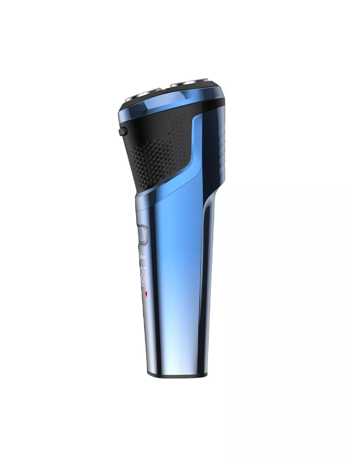 Man using rotary shaver on face